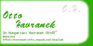 otto havranek business card